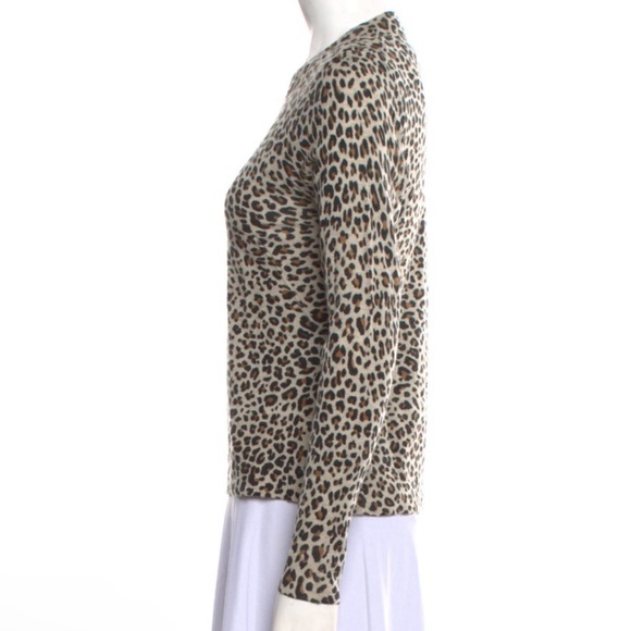 Zadig & Voltaire Lirius Leo CP 100% Cashmere Animal Print Leopard Sweater - Picture 4 of 8